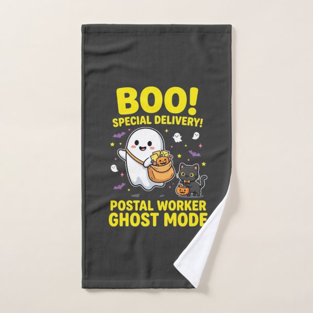 Postal Worker Ghost Mode Halloween Design_1 Hand Towel (Hand Towel)