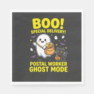 Postal Worker Ghost Mode Halloween Design_1 Napkin