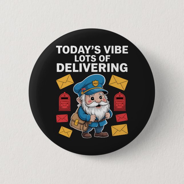 Postal Worker Gnomes Mail 6 Cm Round Badge (Front)