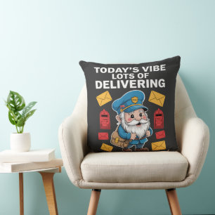 Postal Worker Gnomes Mail Cushion
