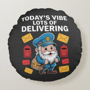 Postal Worker Gnomes Mail Round Cushion