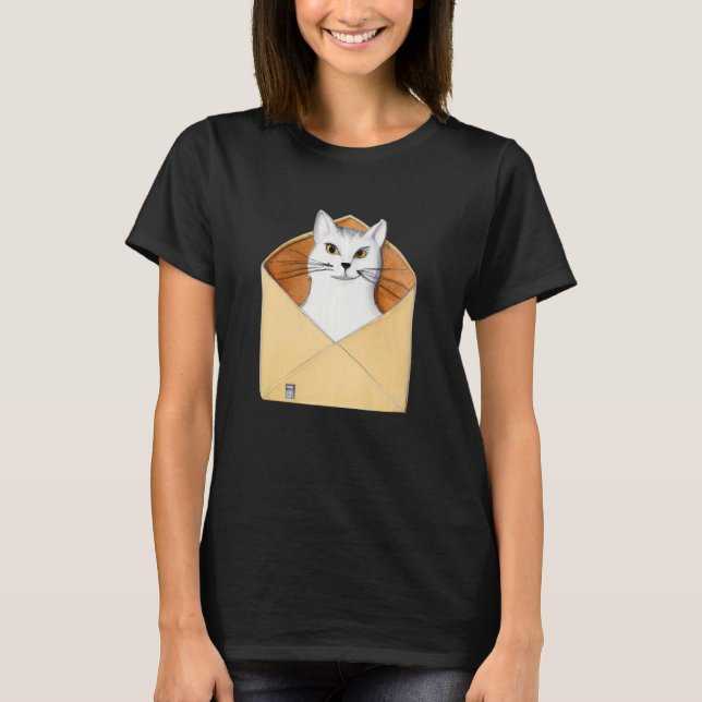 Postal worker kitten mailman cat T-Shirt (Front)