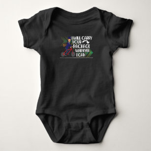 Postal Worker Mailman I Carry Your Package Baby Bodysuit
