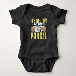 Postal Worker Mailman Parcel ItS All Fun And Baby Bodysuit