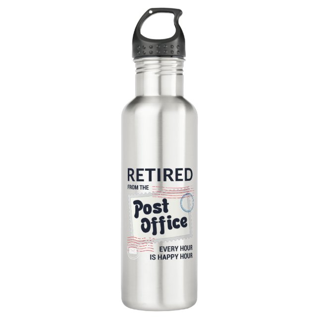 Postal Worker Retirement Mailman Funny 710 Ml Water Bottle (Front)