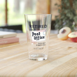 Postal Worker Retirement Mailman Personalised Glass