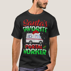 Postal Worker Santa Mail Carrier Mailman Christmas T-Shirt