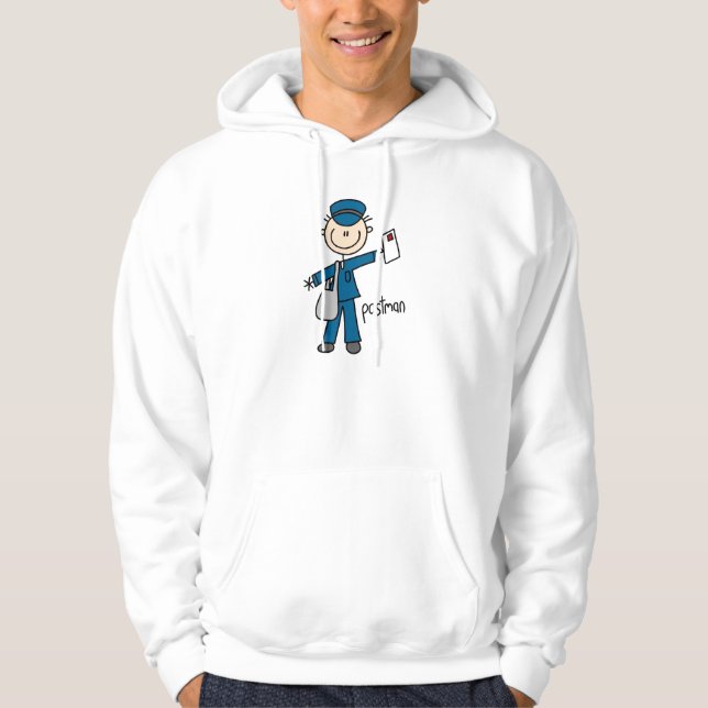 Postal Worker Stick Figure Hoodie (Front)