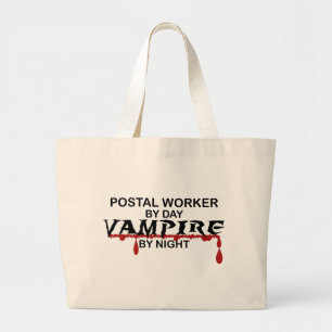 Postal Worker Vampire by Night Large Tote Bag