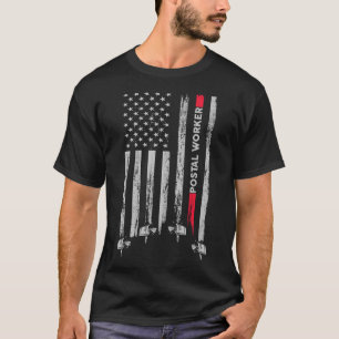 Postal Worker Vintage Usa American Flag Us Postal T-Shirt