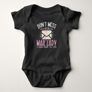 Postal Worker Wife Funny Mailman Woman Baby Bodysuit