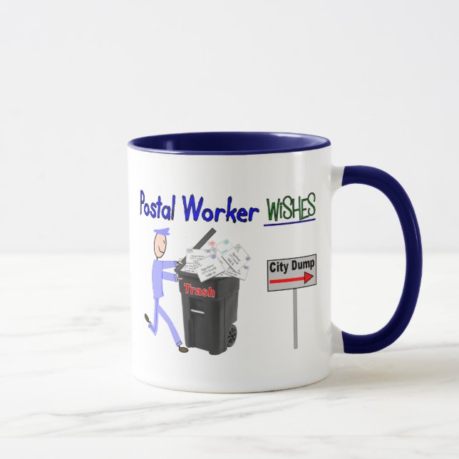 Postal Worker Wishes--Funny Mug (Right)