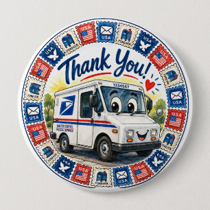 Postal Workers Appreciation 10 Cm Round Badge