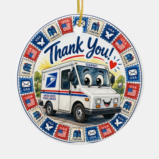 Postal Workers Appreciation  Ceramic Ornament (Front)