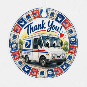 Postal Workers Appreciation  Metal Tree Decoration