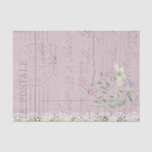 Postale Script Flowers and Butterfly Tissue Paper