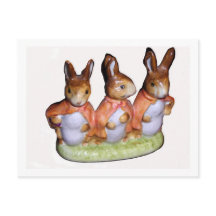 Postard - Flopsy, Mopsy and Cottontail