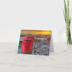 Postbox in Snow Card