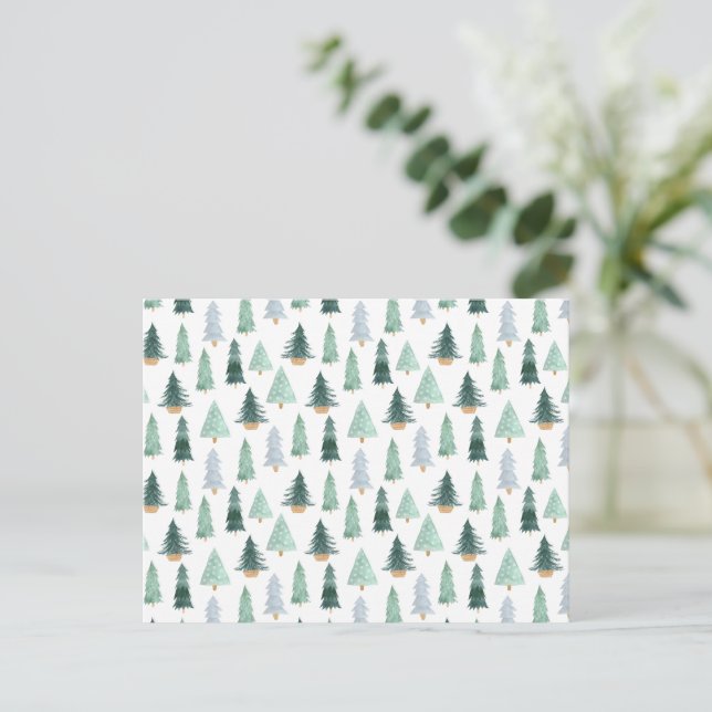 Postcard (10,8 x 14,2 cm) - Christmas Trees (Standing Front)
