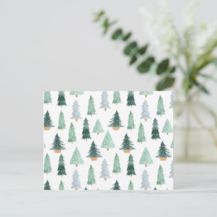 Postcard (10,8 x 14,2 cm) - Christmas Trees Briefk
