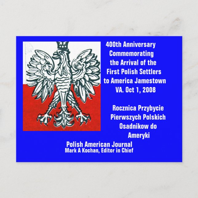 ..Postcard 400th Anniv. First Polish  - Customised Postcard (Front)