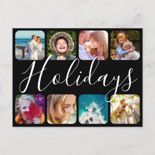 Postcard 8 Photo Holidays Rounded Template