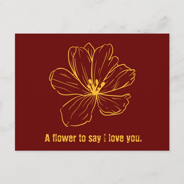 Postcard - A thought to say I love you.  (Front)