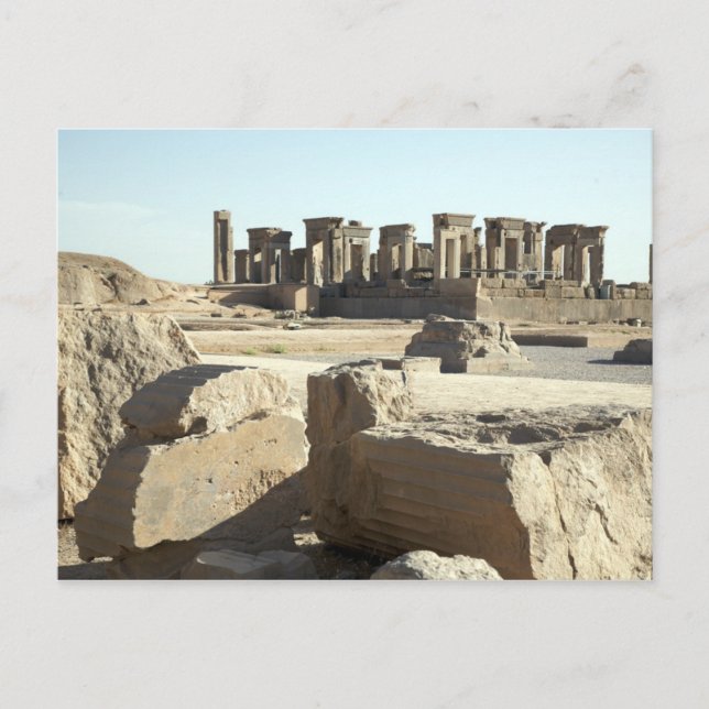 Postcard Ancient Ruins in Persepolis, Iran (Front)