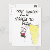 Postcard, animated with funny church sayings postcard (Front/Back)
