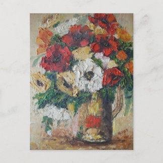 Postcard Ann Hayes Painting Flower MIx Delight