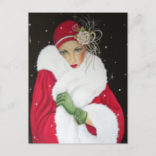 Postcard - Art Deco 1930 Christmas Greeting