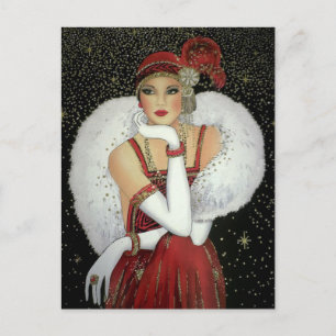 Postcard - Art Deco Christmas Poster