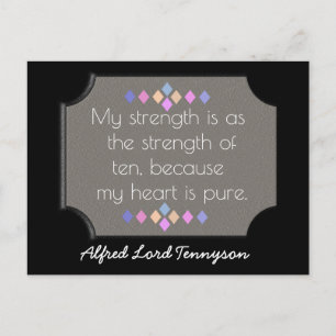 Postcard Art - My heart is pure -Tennyson quote