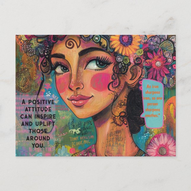 Postcard As Iron Sharpens Iron Proverbs 27:17 (Front)