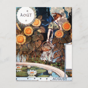 Postcard: August/ Auot Postcard