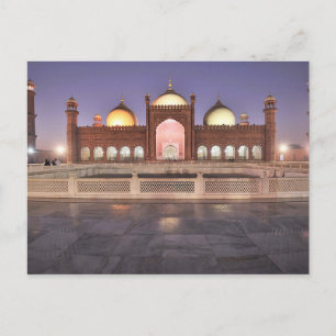Postcard Badshahi Mosque in Lahore, Pakistan