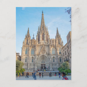 Postcard Barcelona Cathedral, Spain