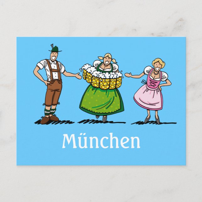 Postcard BEER FESTIVAL München Beer Waitress (Front)