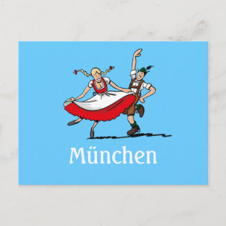 Postcard BEER FESTIVAL München Dancing Couple