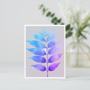 Postcard - Blue/Purple/Pink Fern
