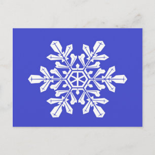 Postcard Blue Snow Flake