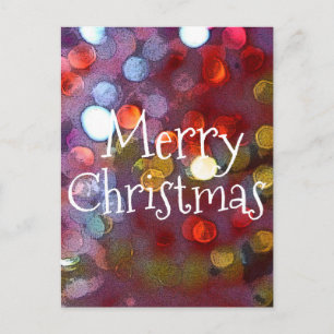 Postcard Bokeh Plum Violet sparkle lights