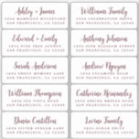 Postcard Burgundy Calligraphy Guest Address Labels<br><div class="desc">Easy to personalise, names and addresses / individual wedding address label stickers for guests in a 2 x 0.8 inch size suitable for postcards! These chic, modern and stylish wedding address labels feature your wedding guest names in burgundy elegant handwritten script calligraphy on a white background. Simply add your individual...</div>