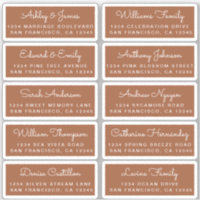 Postcard Calligraphy Wedding Guest Address Labels