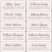 Postcard Calligraphy Wedding Guest Address Labels