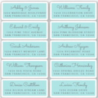 Postcard Calligraphy Wedding Guest Address Labels