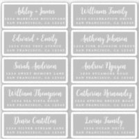 Postcard Calligraphy Wedding Guest Address Labels