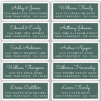Postcard Calligraphy Wedding Guest Address Labels