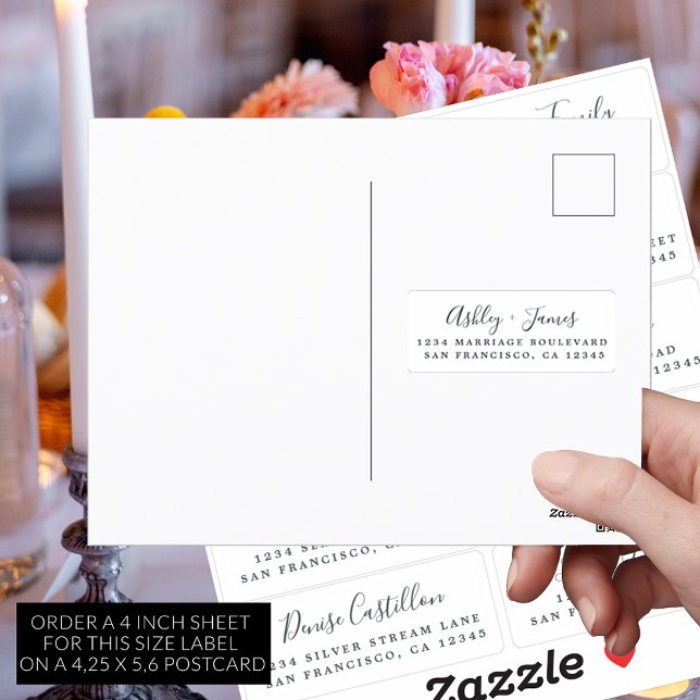 Postcard Calligraphy Wedding Guest Address Labels (Creator Uploaded)