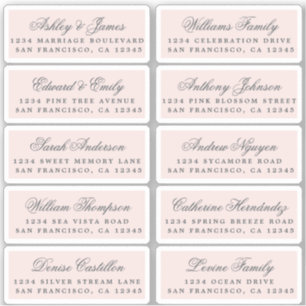 Postcard Calligraphy Wedding Guest Address Labels